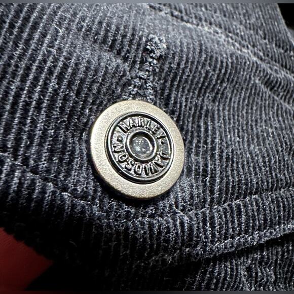 NEW Harley Davidson Women's Black Motorcycle Corduroy Trucker Riding Jacket SZ M - Picture 4 of 14